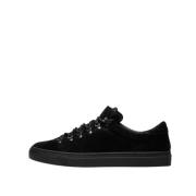 Zwarte Suède Lage Sneaker Diemme , Black , Heren