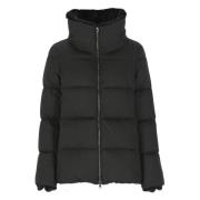 Gewatteerde Donsjas Zwart Hoge Hals Herno , Black , Dames