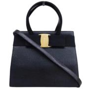 Pre-owned Leather handbags Salvatore Ferragamo Pre-owned , Black , Dam...