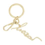 Gouden sleutelhanger met karabijnhaak en hanger Kazar , Yellow , Dames