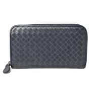 Pre-owned Leather wallets Bottega Veneta Vintage , Blue , Dames