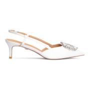 Trouwpumps met grote, sierlijke decoratie Kazar , White , Dames