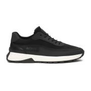 Zwarte herensneakers op een comfortabele zool Kazar , Black , Heren