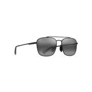 Aviator Stijl Bril in Zwart Maui Jim , Black , Unisex