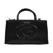 Eco Society Satchel Herfst/Winter Collectie Guess , Black , Dames