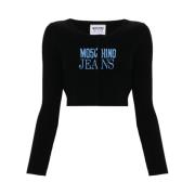 Stijlvolle Sweaters Collectie Moschino , Black , Dames