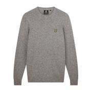 Lamswol Crew Neck Trui Lyle & Scott , Gray , Heren