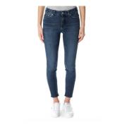 Cropped Skinny Fit Mid Waist Jeans Drykorn , Blue , Dames