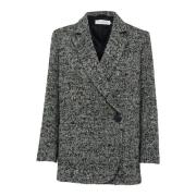 Zwart/Wit Blazer Jas InWear , Black , Dames