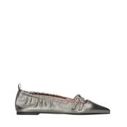 Elegante Leren Ballerinas in Gunmetal Pretty Ballerinas , Gray , Dames