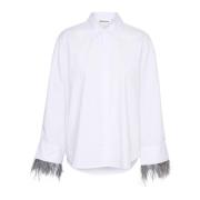 Veren Detail Oversized Shirt Blouse Bright White Karen by Simonsen , W...