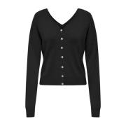 Basis V-Hals Cardigan Vrouwen Jacqueline de Yong , Black , Dames