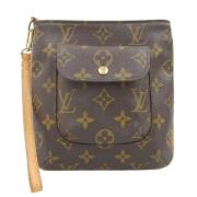 Pre-owned Canvas clutches Louis Vuitton Vintage , Brown , Dames