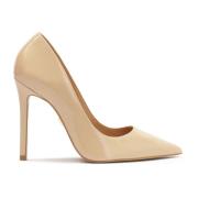 Gelakte hoge hakken pumps Kazar , Beige , Dames