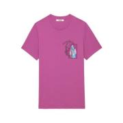 Stijlvol T-shirt voor mannen Zadig & Voltaire , Pink , Heren