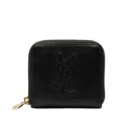 Pre-owned Leather wallets Yves Saint Laurent Vintage , Black , Dames