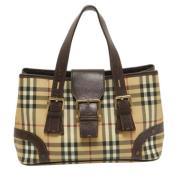 Pre-owned Leather totes Burberry Vintage , Brown , Dames