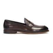 Bruine leren loafers voor heren Kazar , Brown , Heren