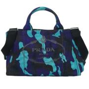 Pre-owned Canvas prada-bags Prada Vintage , Blue , Dames