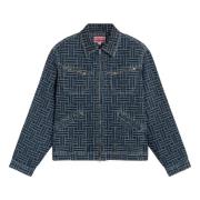 Denimjack Weave Stijl Kenzo , Blue , Heren