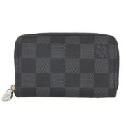 Pre-owned Canvas wallets Louis Vuitton Vintage , Gray , Dames