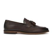 Bruine leren loafers met kwastjes Kazar , Brown , Heren