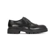 Klassieke zwarte brogues van echt leer Kazar , Black , Heren