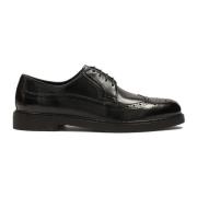 Zwarte heren brogue halfschoenen Kazar , Black , Heren