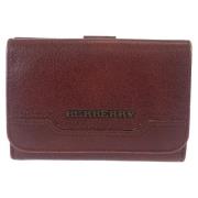 Pre-owned Leather wallets Burberry Vintage , Red , Dames