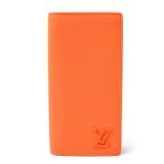 Pre-owned Leather wallets Louis Vuitton Vintage , Orange , Dames