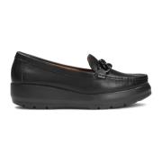 Leren schoenen met een verhoogde zool Kazar , Black , Dames