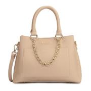 Leren tas met beweegbare handvatten Kazar , Beige , Dames