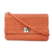 Pre-owned Leather shoulder-bags Miu Miu Pre-owned , Orange , Dames