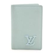 Pre-owned Leather wallets Louis Vuitton Vintage , Blue , Heren