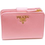 Pre-owned Leather wallets Prada Vintage , Pink , Dames