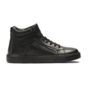 Comfortabele zwarte herensneakers met hoge schacht Kazar , Black , Her...