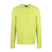 Stijlvolle Pullover met Girocollo Halslijn Roberto Collina , Green , H...