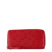 Pre-owned Leather wallets Louis Vuitton Vintage , Red , Dames