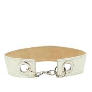 Pre-owned Leather belts Miu Miu Pre-owned , White , Dames