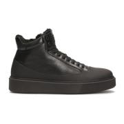 High-top sneakers met mat rubberen inzetstuk Kazar , Black , Heren