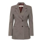 Bruin Puce Blazer Jas Klassiek Vrouwelijk InWear , Brown , Dames