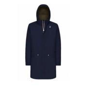 Blauwe Ganzendons Parka K-Way , Blue , Heren