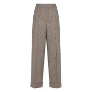 Luxe Wol Kasjmier Broek Lilly Max Mara , Brown , Dames