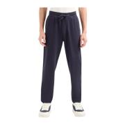 Stretch Katoenen Joggers - Blauwe Rechte Pasvorm Armani Exchange , Blu...