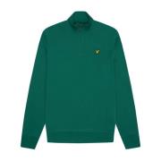 Loopback Quarter Zip Sweatshirt Lyle & Scott , Green , Heren