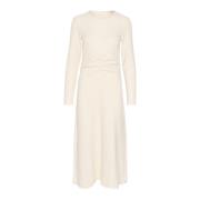 Elegante Gedrapeerde Jurk Whisper White InWear , White , Dames