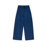 Lyocell Straight Fit Broek The New Society , Blue , Dames