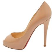 Pre-owned Leather heels Christian Louboutin Pre-owned , Beige , Dames