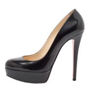 Pre-owned Leather heels Christian Louboutin Pre-owned , Black , Dames