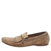 Pre-owned Suede flats Dolce & Gabbana Pre-owned , Brown , Heren